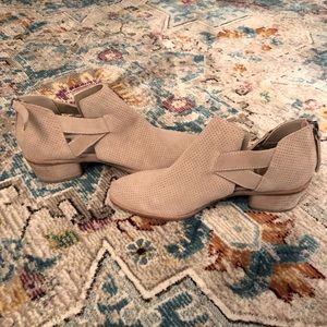 Dolce Vita Perforated Suede, Back Zip Booties